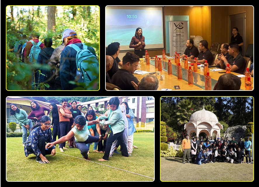 Team outdoors in nature